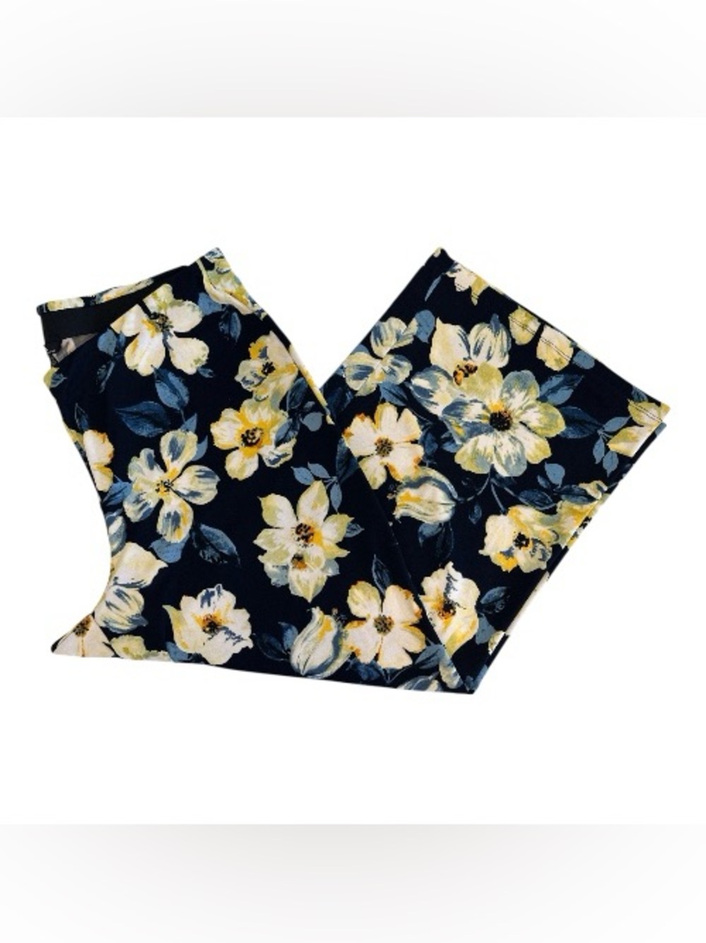 Jules & Leopold | Cropped Wide Leg Floral Pant | Size 1X